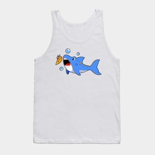 Shark with Pizza as Bait Tank Top